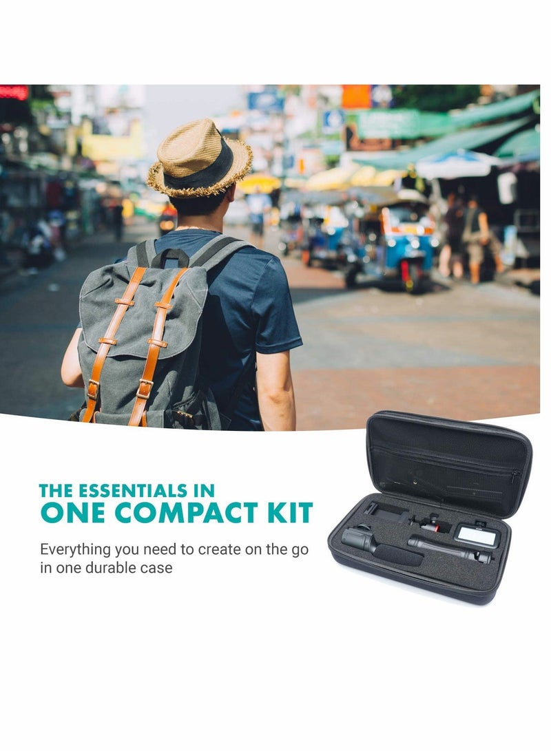 SYOSI Tripod Holder, Video Kit Accessories, Table Tripod Phone Holder, Microphone LED Video Light Remote Shutter, for Phone Video Recording, for YouTube, for Vlog (black) - Image 3