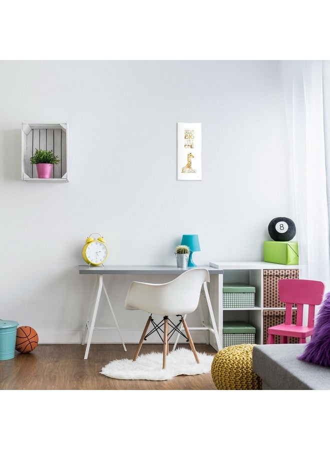 Stupell Industries The Kids Room By Stupell Dream Big Little One Giraffe Wall Plaque - Image 2