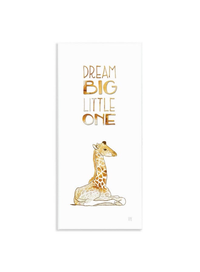 Stupell Industries The Kids Room By Stupell Dream Big Little One Giraffe Wall Plaque - Image 1