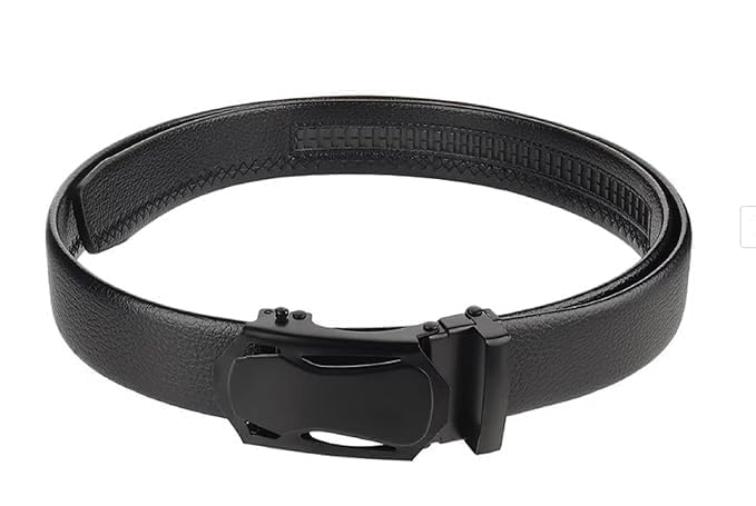 ZEVORA Men's Vegan Leather Belt for Men, Formal/Casual,Autolock,Black 03 - Image 5