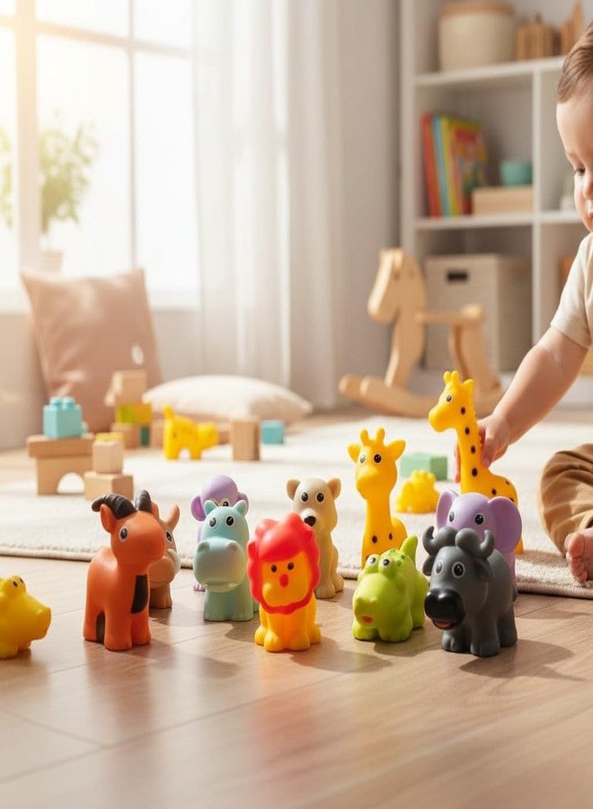 SARASI Soft Animal Squeeze Toys Set for Kids, Non-Toxic Rubber Bath Toys Set Bath Toy (Multicolor) - Image 5