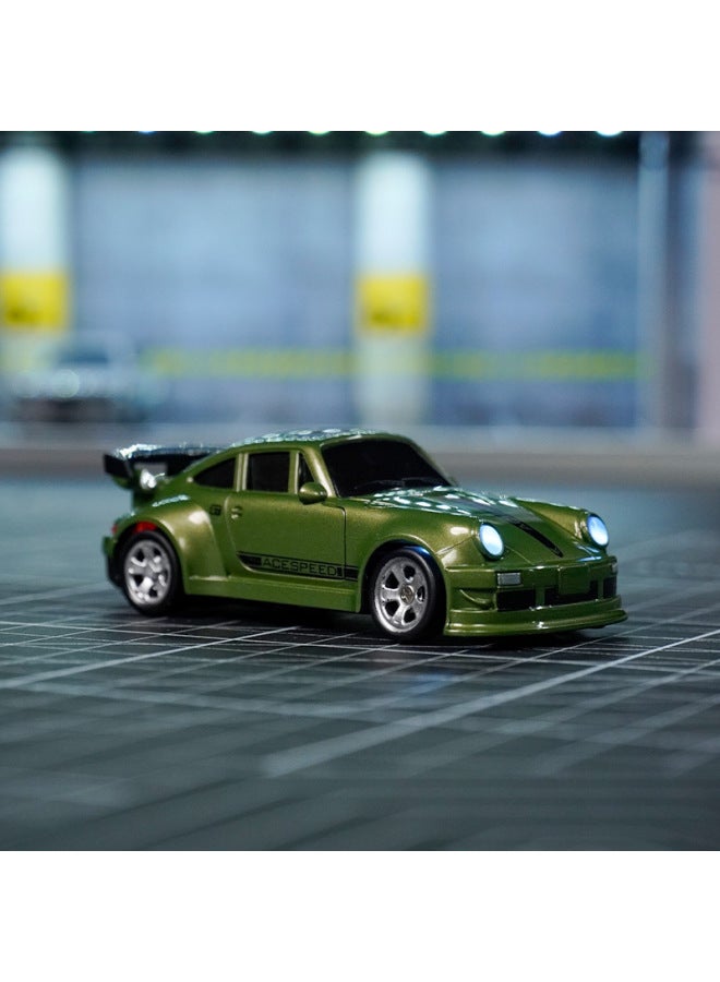 1:64 Four-wheel Drive Drift Remote Control Car RC Desktop Mini Remote Control Racing Adjustable Speed Net Red Pocket Car Product-Color:[english Color Box] Olive Green 993-Scale:1：64  - Image 5