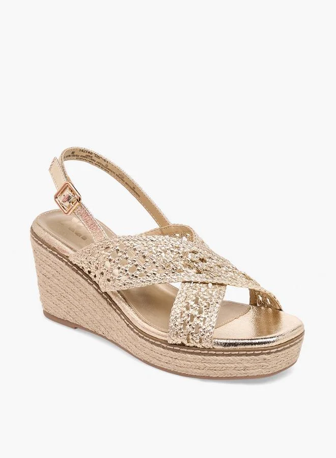 إكستي Women Cross Strap Wedge Heel Sandals
