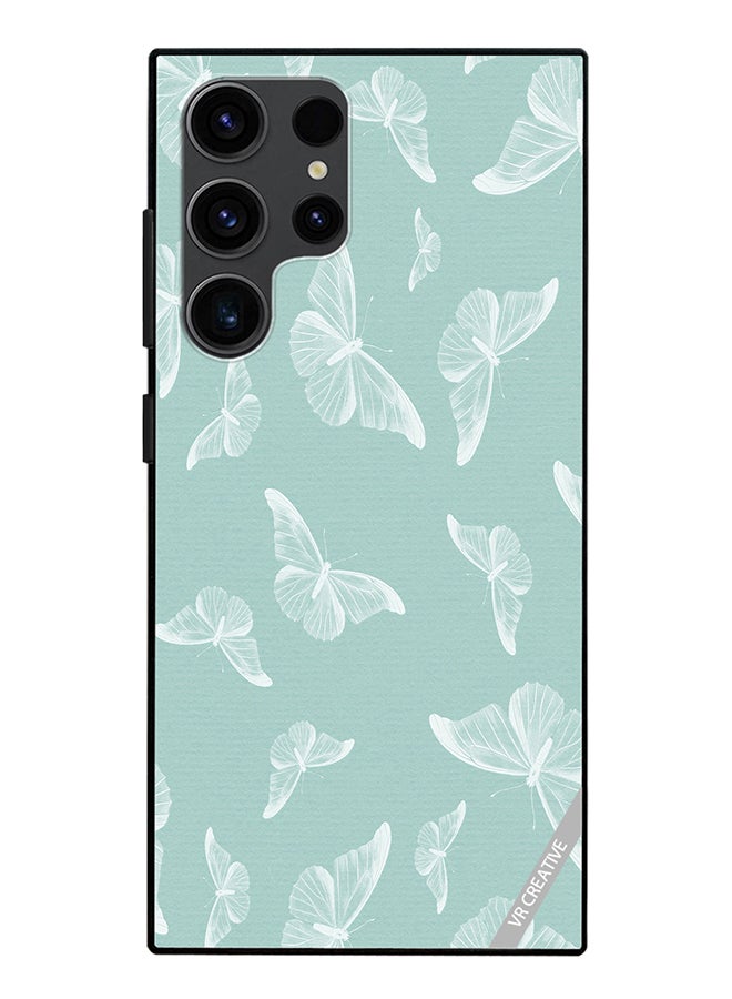 VR CREATIVE Protective Case Cover For Samsung Galaxy S24 Ultra Butterfly Design Multicolour - Image 1
