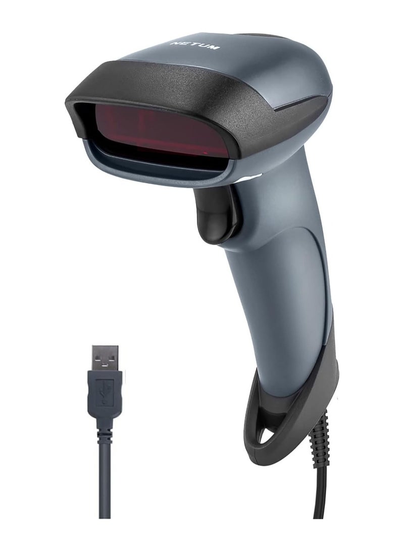 NETUM Handheld 1D Laser Barcode Scanner 32 Bit USB Wired Cable Reader A4 Bar Code Supermarket for POS System - NT-M1 - Image 1