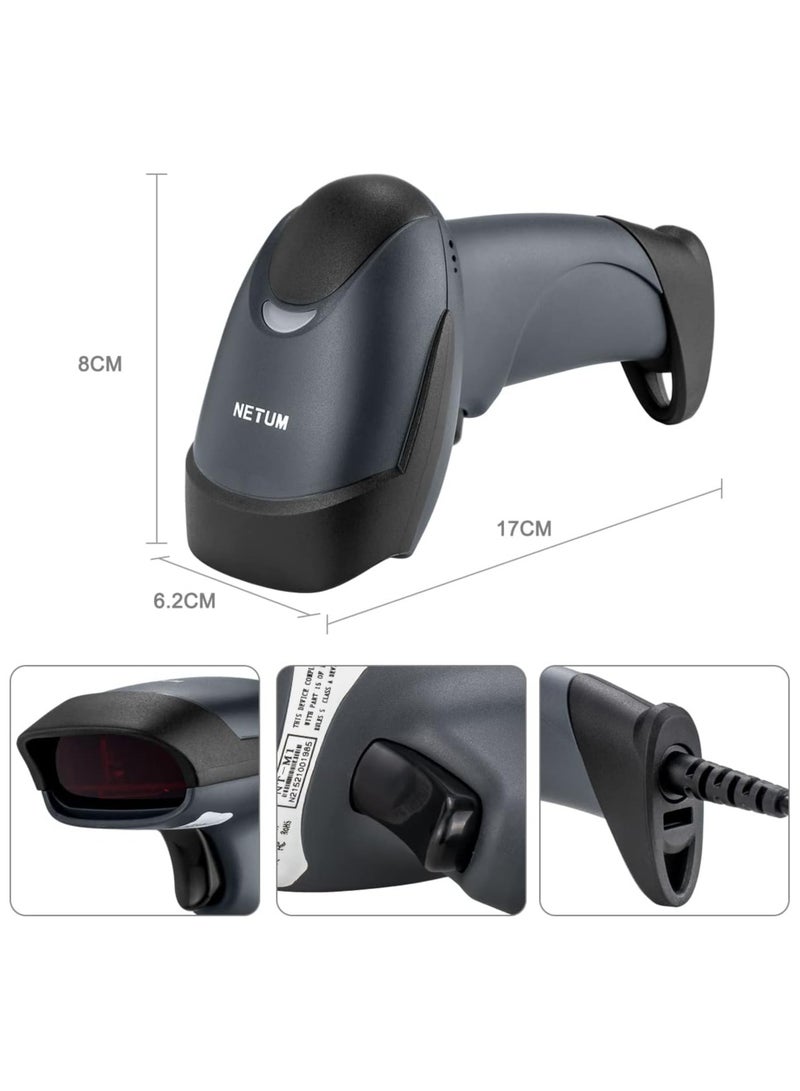 NETUM Handheld 1D Laser Barcode Scanner 32 Bit USB Wired Cable Reader A4 Bar Code Supermarket for POS System - NT-M1 - Image 4