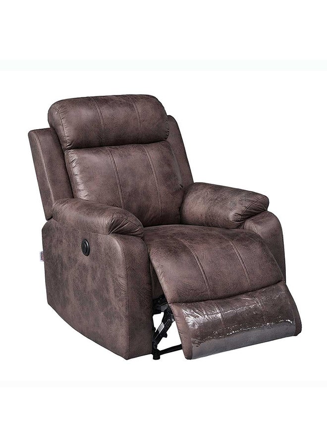 DANUBE HOME Cedar 1 Seater Power Motion Recliner Relaxing Chair Modern Design One Seat Sofas Comfortable Living Room Furniture L 82x93x104 cm Chocolate - Image 3
