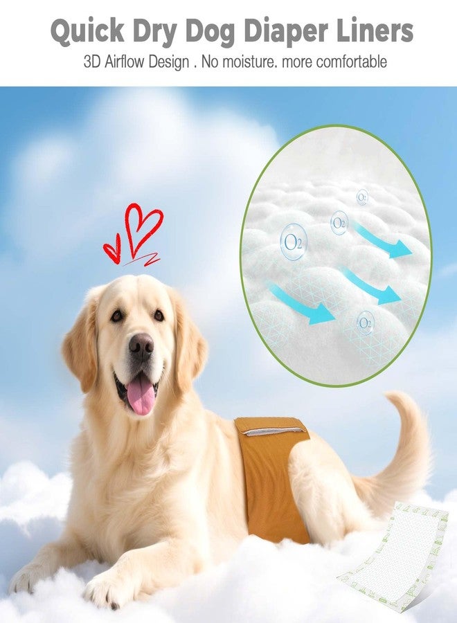 JOCCIK Dog Diaper Liners, 100 Count, Super Absorbent Booster Pads for Male and Female Dogs, Ultra-Thin and Breathable, Long - Image 3