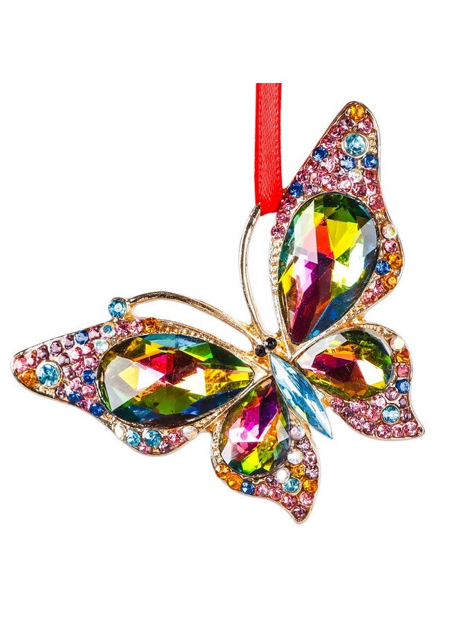 WaaHome Metal Butterfly Christmas Ornaments 2024 Monarch Butterfly Keepsake Christmas Tree Ornaments Decorations, Colorful Butterfly Christmas Ornaments Gifts for Women Girls Mom Sisters - Image 1