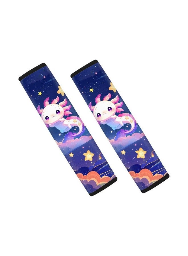 AFPANQZ Galaxy Axolotl Car Seat Belt Pads Covers Harness Vehicle for Adults Kids 1 Pair/Set Safety Seatbelt Cushion Pads Kit Shoulder Straps Pads for Bags - Image 1