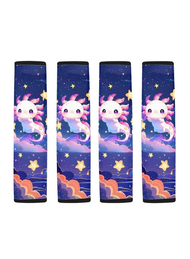 AFPANQZ Galaxy Axolotl Car Seat Belt Pads Covers Harness Vehicle for Adults Kids 1 Pair/Set Safety Seatbelt Cushion Pads Kit Shoulder Straps Pads for Bags - Image 5