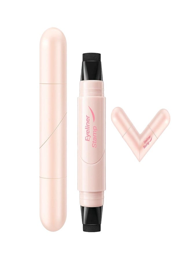 Fanterday Winged Eyeliner Stamp Pen - Dual-Ended Waterproof & Long Lasting & Smudge Proof Liquid Eye Liner Stamp, Gel Eye Pencil Eye Makeup Pen for Beginners, Create Perfect Cat Eye (Black) - Image 1