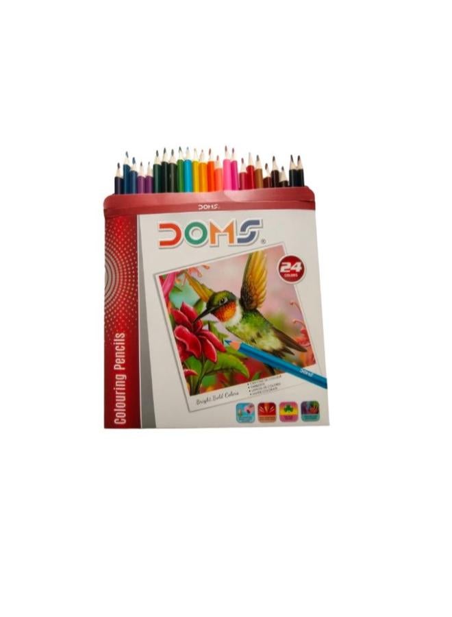 DOMS Set of 2 Colored Pencils Boxes – 24 Pieces Each