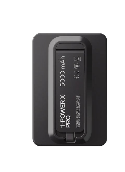 1- باور X برو+ بنك طاقة لاسلكي مغناطيسي 5000mAh مع كابل USB-C مدمج