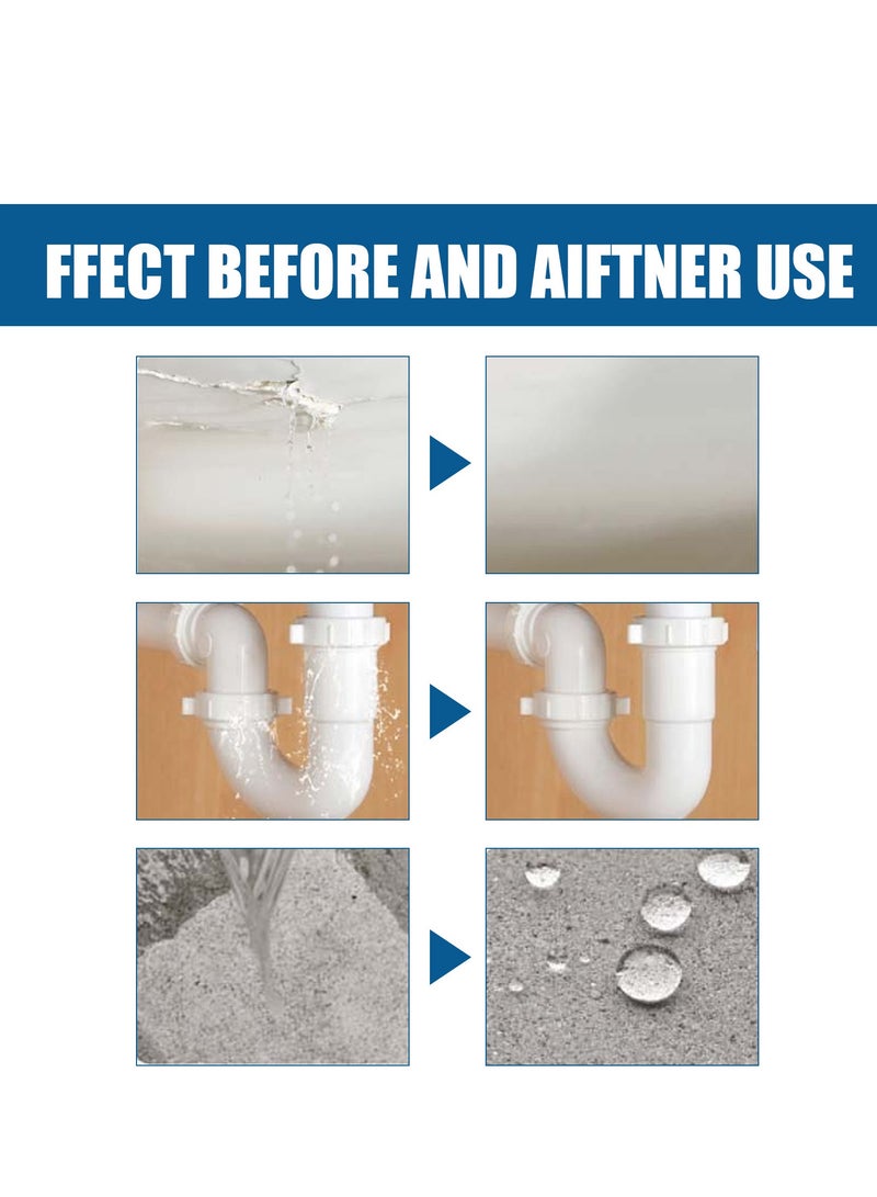 Jue-Fish Transparent Waterproof Adhesive Transparent Waterproof Coating Bathroom Balcony Free Smashing Brick Roof Leakproof Adhesive 100g + Brush (boxed) - Image 3