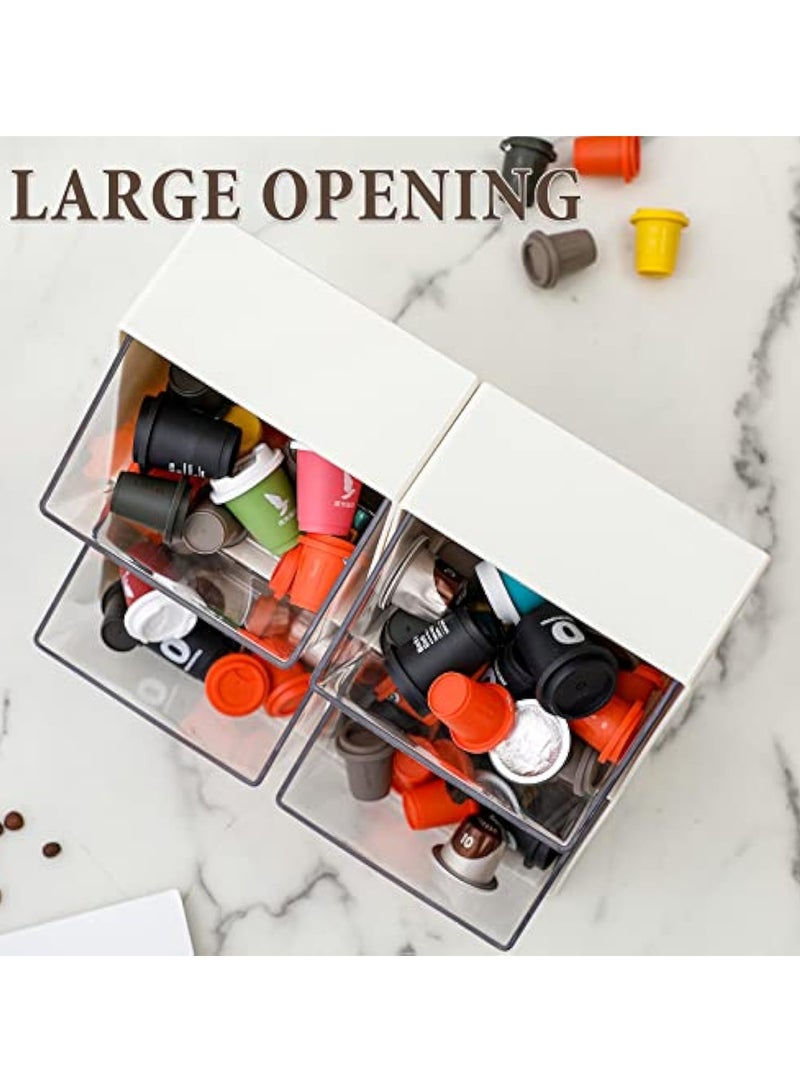 Arabest Coffee Capsule Storage Holder, Acrylic Storage Organizer, Clear Tea Bags Storage Organizer for K Cups, Tea Bags, Creamer, Sugar Bags, Capsule (2 Pack)  - Image 5