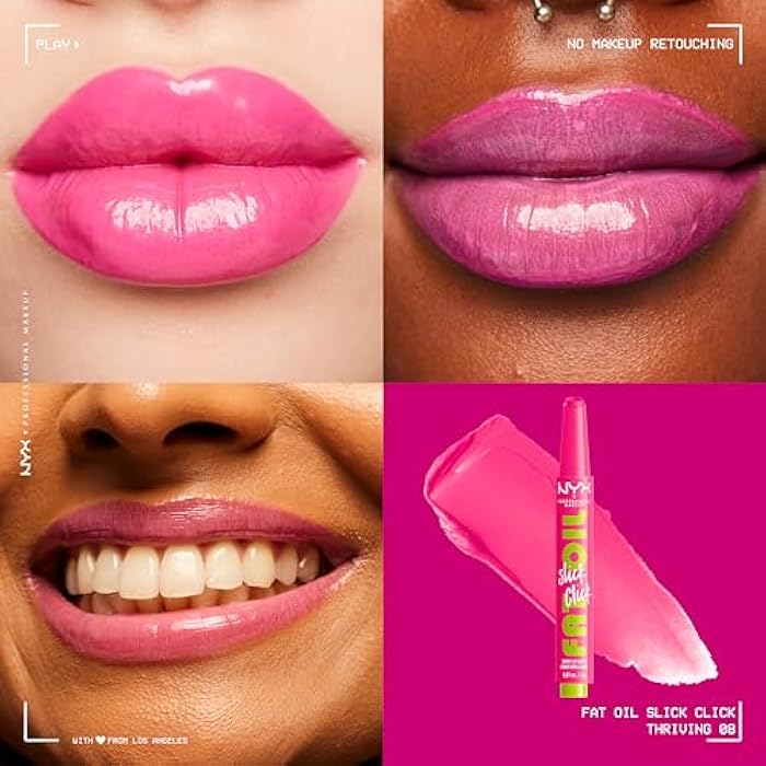 NYX PROFESSIONAL MAKEUP FAT OIL SLICK CLICK SHINY LIP BALM - THRIVING - Image 2