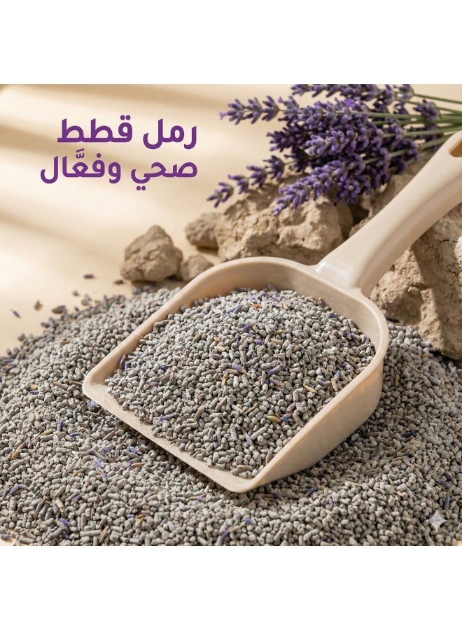 CUTE CAT Lavender scented cat litter is a healthy litter made from high-quality natural bentonite clay. - Image 4