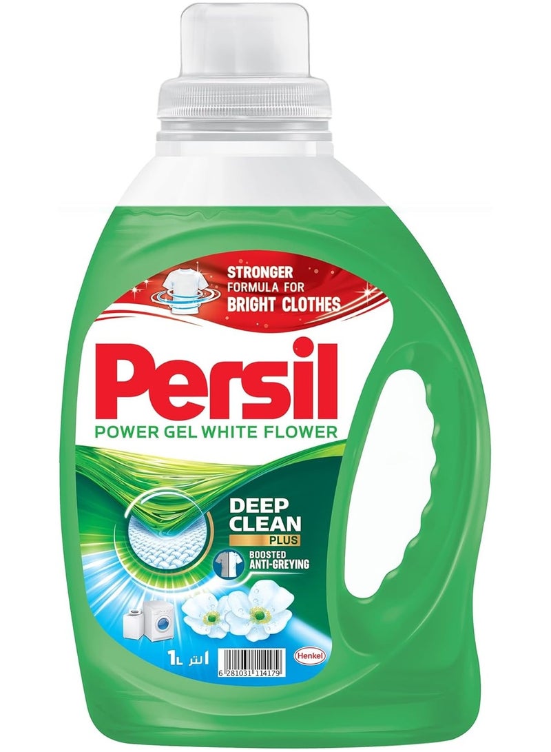 loyal Persil Power Gel Liquid Laundry Detergent, With Deep Clean Technology, White Flower, 1L - Image 1