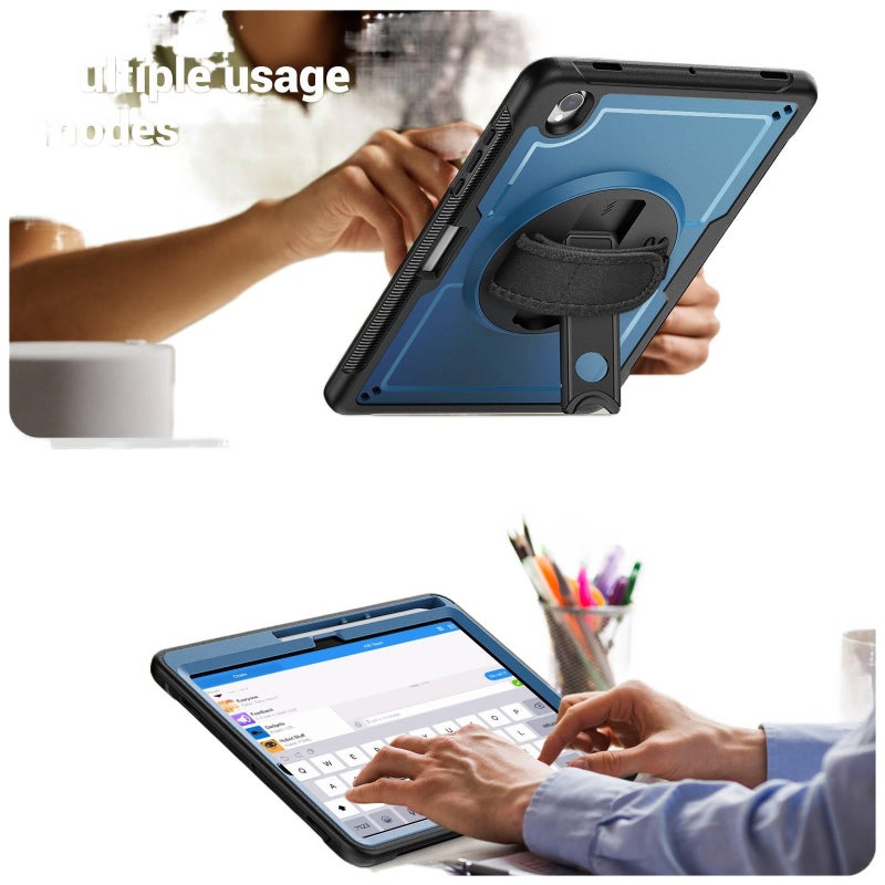 حافظة سامسونج تاب مقاومة للصدمات متوافقة مع Samsung Galaxy Tab S11 مع حامل قلم باللون أسود مع غطاء حماية ووظيفة حامل وحمل يومي للتابلت مقاوم للصدمات بوظيفة حامل Samsung Tab Shockp. - ZYN - Image 4