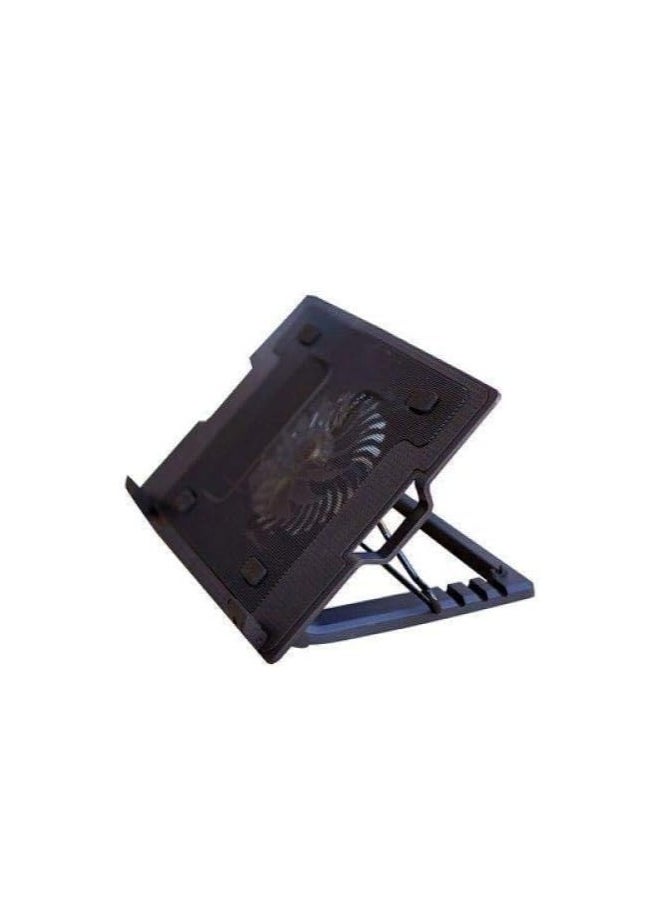 Generic Laptop Stand with 2 USB Cooling Fans for Laptop Macbook with LED Light Port and Cooling Fan Holder  - Image 1