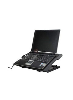 ماركة غير محددة حامل للاب توب ب2 مروحة تبريد بمنفذ USB للاب توب وماك بوك مع منفذ اضاءة LED وحامل مروحة تبريد  - Image 2