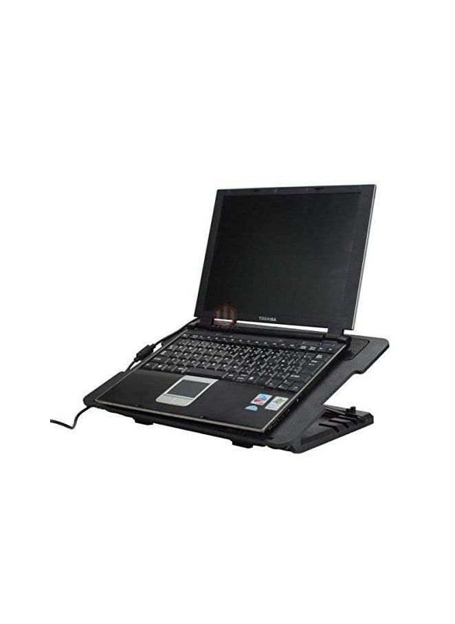 Generic Laptop Stand with 2 USB Cooling Fans for Laptop Macbook with LED Light Port and Cooling Fan Holder  - Image 2