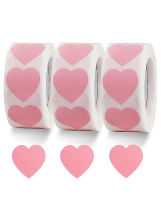1500 Labels Pink Heart Stickers 1 inch Heart Coding Shape Paper Labels for Wedding Anniversaries Invitation Envelopes Cute Decals for Water Bottle Packaging - pzsku/ZAD2F353F1F3044BDFEF3Z/45/1746493222/09087cc2-46e4-40c6-9593-07d36d7df8dc
