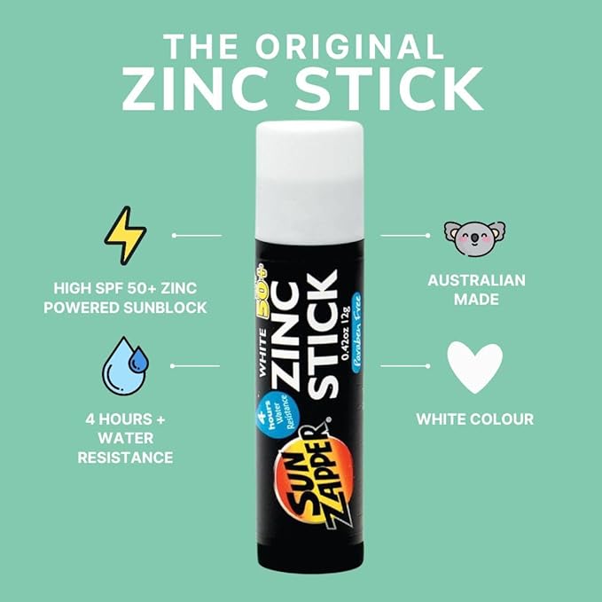 Sun Zapper White Colour Original Zinc Stick SPF 50 Zinc Oxide Mineral Sunblock Stick for Face - Image 2