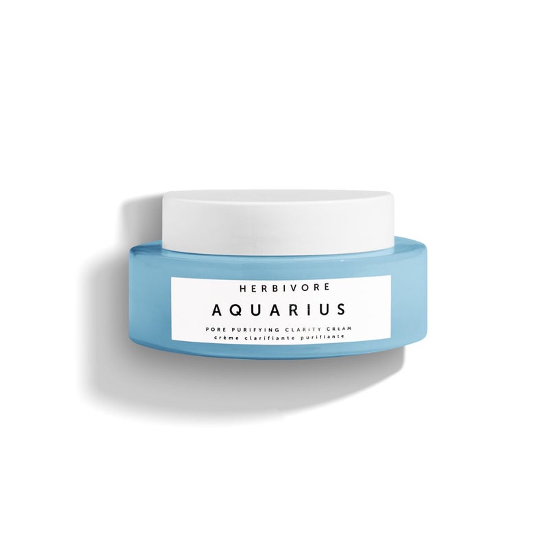 HERBIVORE Aquarius Pore Purifying Clarity Cream â€“ Daily Moisturizer with BHA to Clean Pores & Balance Oily Skin for a Soft, Matte Finish, Plant-based, Vegan, Cruelty-free, 50mL / 1.7 oz - Image 1