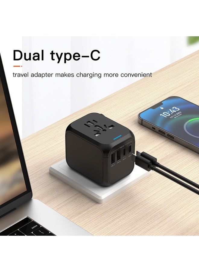 شو وو شاحن سفر متعدد الوظائف - USB مع مقبس Type C  - Image 2