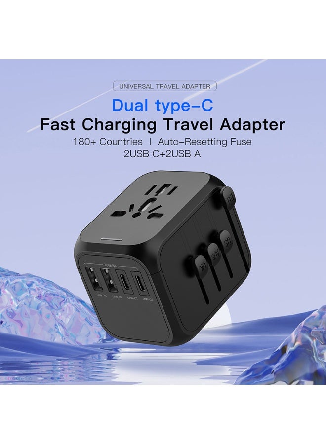شو وو شاحن سفر متعدد الوظائف - USB مع مقبس Type C  - Image 3
