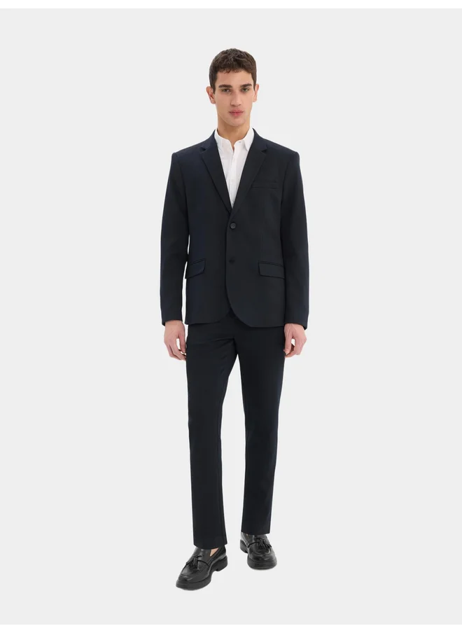 DeFacto DeFacto Men Navy Blue Stright Formal Pant