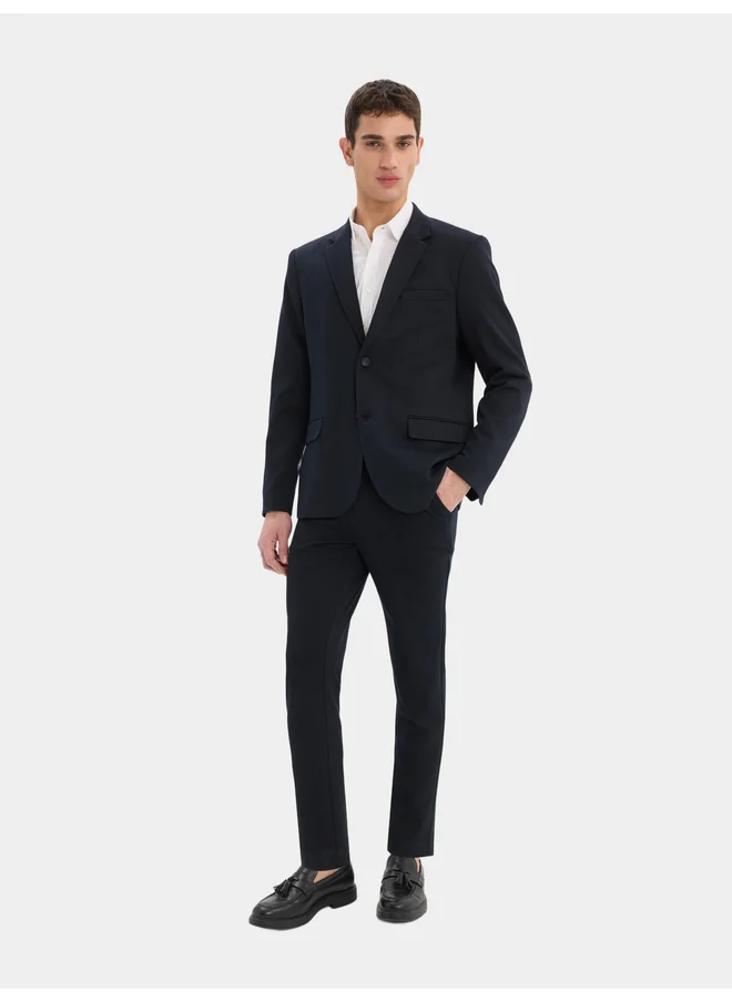 DeFacto DeFacto Men Navy Blue Stright Formal Pant