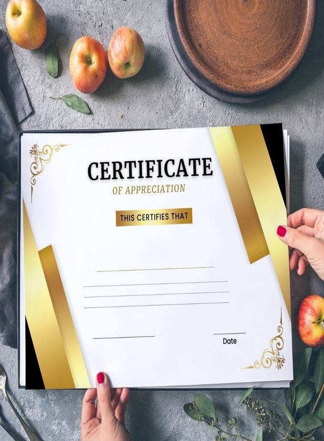 AanyaCentric Pack of 20units A4 Size 8.3 x 11.7Inch Self Fill-in Certificate of Appreciation Pre-Printed on Glossy Photo Paper Recognition Achievement Completion Award for Student Employee Trainee - Image 5