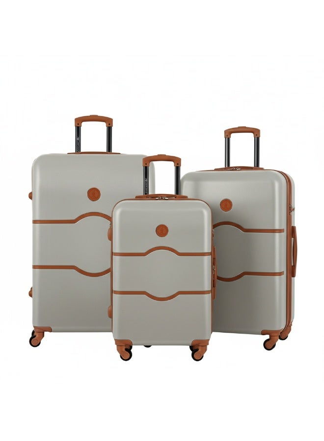 Eagle Express ICONIC 3-Piece Travel ABS Hard Trolley Luggage Set (20, 24, 28 inch) 360° Double Spinner Wheels, Secure Lock, 1 Year Warranty - Pure White - Image 1