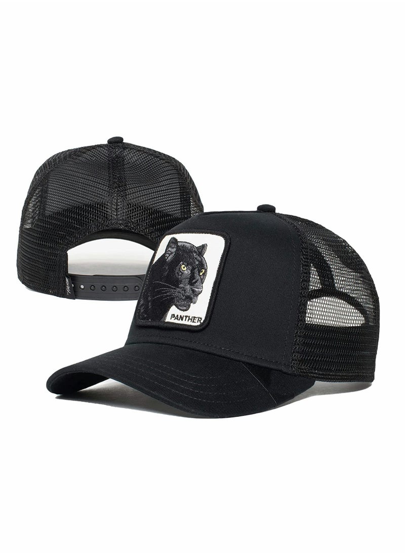 SYOSI - Baseball Cap Embroidery Fashion Hip Hop Adjustable Snapback Mesh Trucker Hat - Image 1