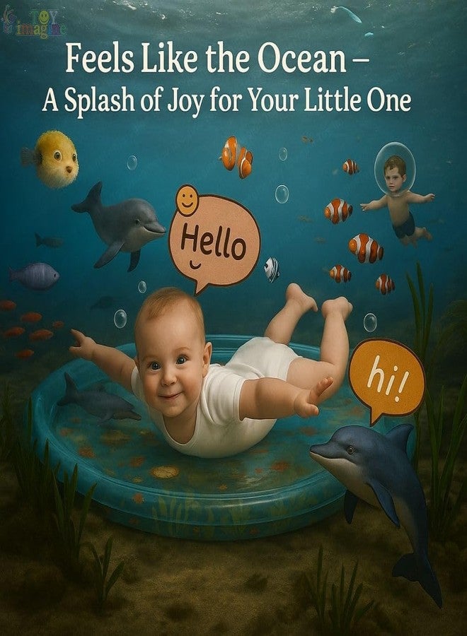 Buyntry Baby Kids Water Play Mat Toys Inflatable Tummy Time Leakproof Water Play Mat, Fun Activity Play Center Indoor and Outdoor Water Play Mat for Baby Random Design (Circle Water Mat) - Image 3
