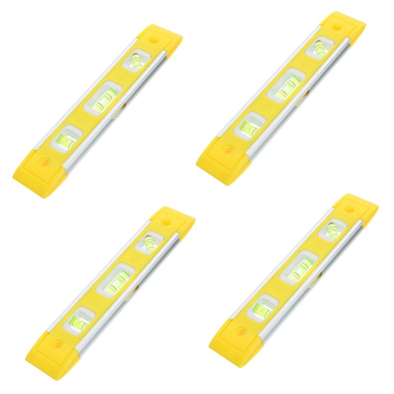 4 Pcs Magnetic Leveling Ruler Portable Leveling Tool For Accurate Woodworking And Home Renovation - Image 2
