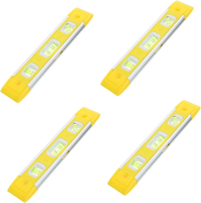 4 Pcs Magnetic Leveling Ruler Portable Leveling Tool For Accurate Woodworking And Home Renovation - Image 1