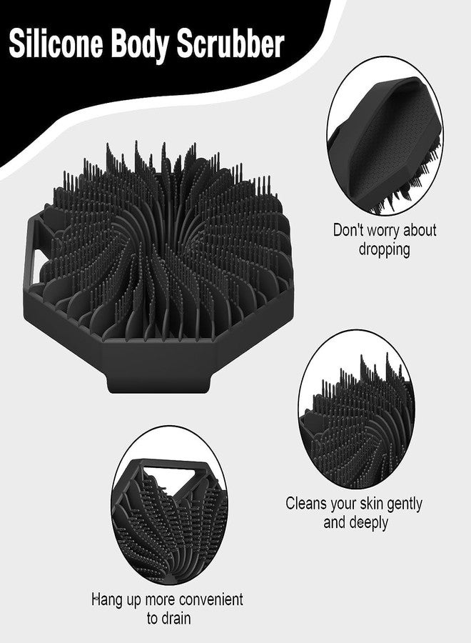 BEHAHAI Silicone Body Scrubber, Gentle Exfoliating Body Scrubber for Sensitive Skin, Eco Friendly Shower Scrubber for Body Nourishing &Cleaning, Silicone Body Brush for Showering,Lather Well (multicolor) - Image 3