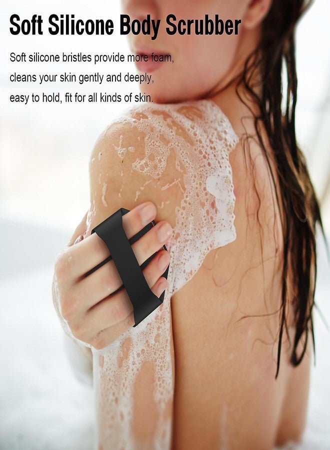 BEHAHAI Silicone Body Scrubber, Gentle Exfoliating Body Scrubber for Sensitive Skin, Eco Friendly Shower Scrubber for Body Nourishing &Cleaning, Silicone Body Brush for Showering,Lather Well (multicolor) - Image 4