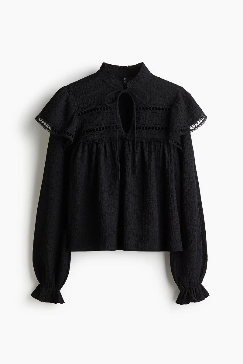 H&M Textured jersey blouse