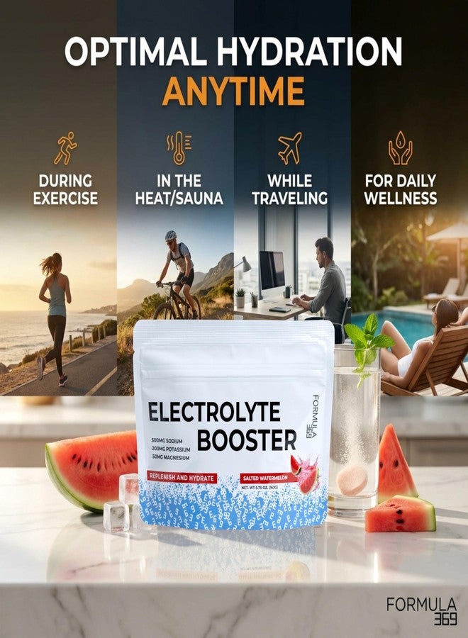 Formula 369 Electrolyte Booster Salty Watermelon 50 Servings for Daily Hydration, Exercise, Endurance Sports - Image 5