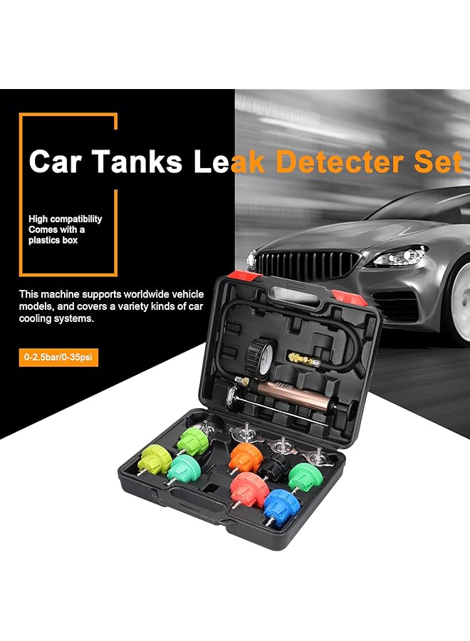 Bisofice Leak Detector,Universal Car Tanks Leak Detection Automotive Leakage Detector Tool Radiator Water Pressure Tester Auto Air Conditioning Cooling Coolant Vacuum Purge Tool Kit - Image 5