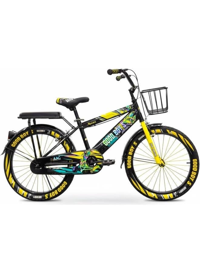 GoodBoy Kids 20" Bicycle - Ages 6-10 - Basket & Training Wheels - Image 2