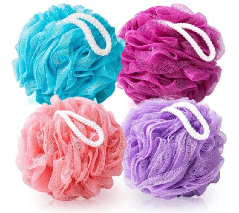 Loofah Bath Sponge for Women & Men, Body Exfoliator for Shower (mix colour) - Image 1