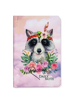 Borg El Arab Watercolor Animals A6 Printed Notebook Size 14*10 (Raccoon)  - Image 1