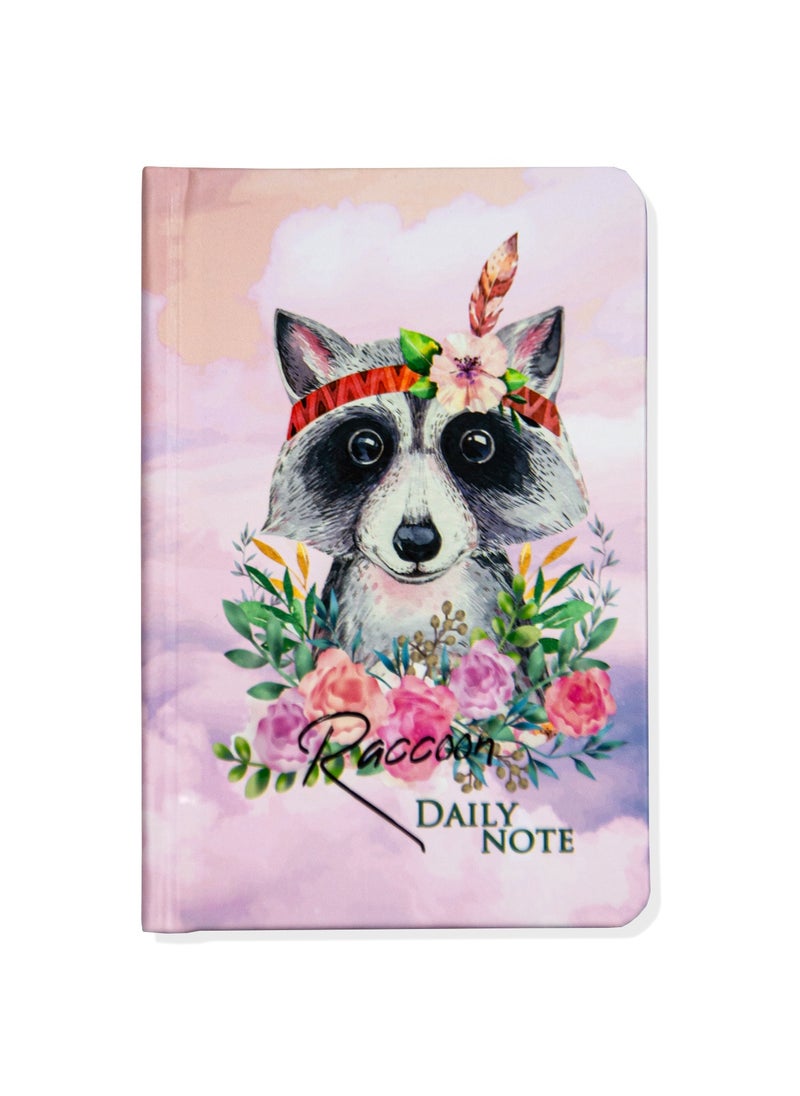 Borg El Arab - Watercolor Animals A6 Printed Notebook Size 14*10 (Raccoon) - Image 1