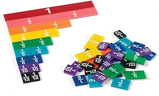 hand2mind hand2mind - 4264 Rainbow Fraction Tiles, Plastic (Set of 51) - Image 1